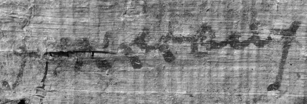 An ancient paper document believed to hold Cleopatra's writing.